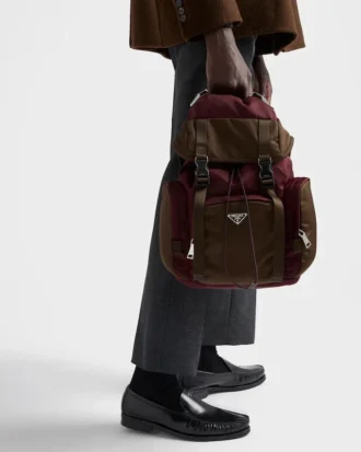 Mochila de Re-Nylon y piel