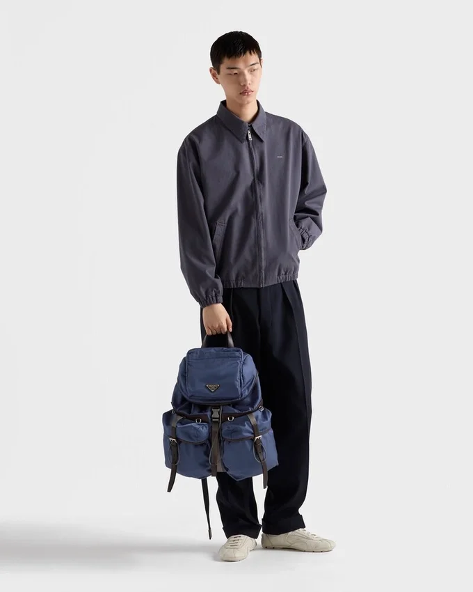 Mochila de Re-Nylon y piel Mochila de Re-Nylon y piel
