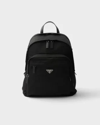Mochila de Re-Nylon y piel Saffiano