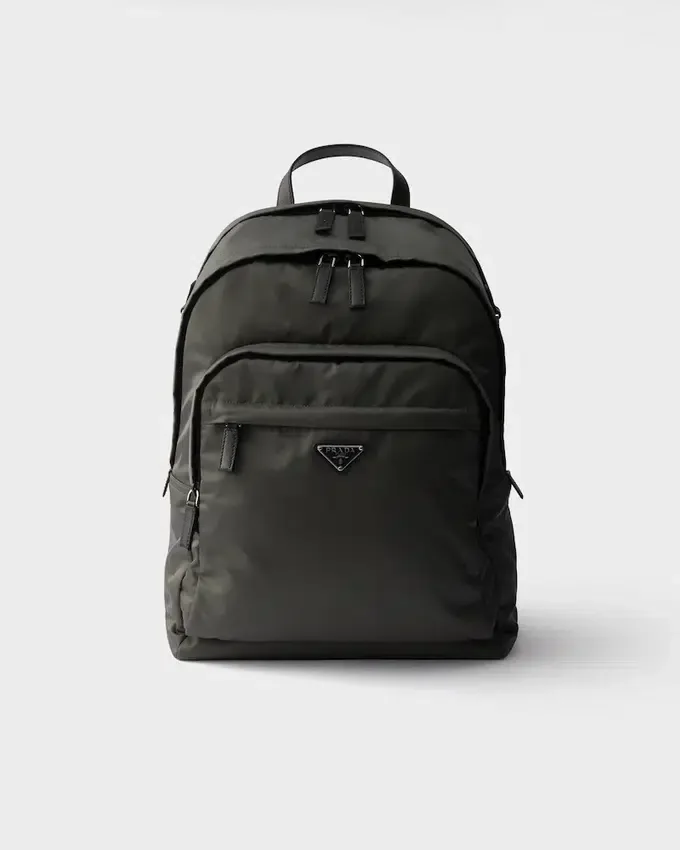 Mochila de Re-Nylon y piel Saffiano Mochila de Re-Nylon y piel Saffiano
