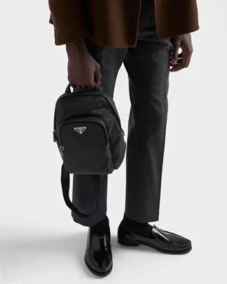 Mochila de Re-Nylon y piel Saffiano