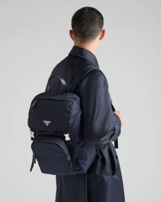 Mochila de Re-Nylon y piel Saffiano