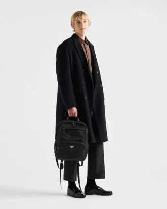 Mochila de Re-Nylon y piel Saffiano