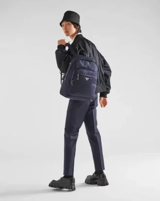 Mochila de Re-Nylon y piel Saffiano