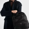 Mochila de Re-Nylon y piel Saffiano Mochila de Re-Nylon y piel Saffiano