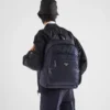 Mochila de Re-Nylon y piel Saffiano Mochila de Re-Nylon y piel Saffiano