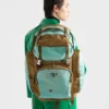 Mochila grande de Re-Nylon y piel Saffiano Mochila grande de Re-Nylon y piel Saffiano