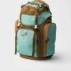 Mochila grande de Re-Nylon y piel Saffiano Mochila grande de Re-Nylon y piel Saffiano