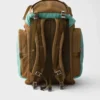 Mochila grande de Re-Nylon y piel Saffiano Mochila grande de Re-Nylon y piel Saffiano