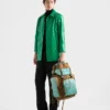 Mochila grande de Re-Nylon y piel Saffiano Mochila grande de Re-Nylon y piel Saffiano