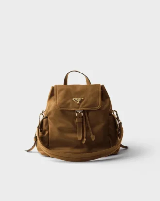 Mochila Prada Explore mediana de piel napa