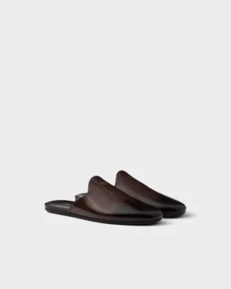 Mules de piel cepillada