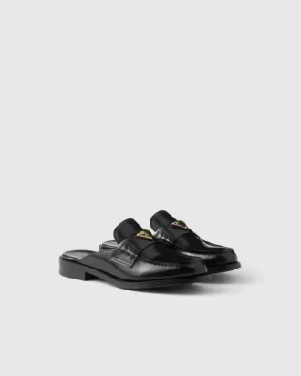 Mules de piel cepillada