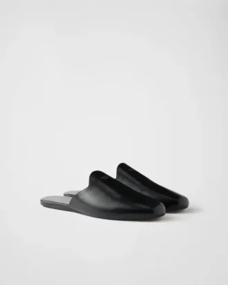 Mules de piel cepillada
