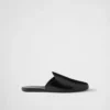 Mules de piel cepillada