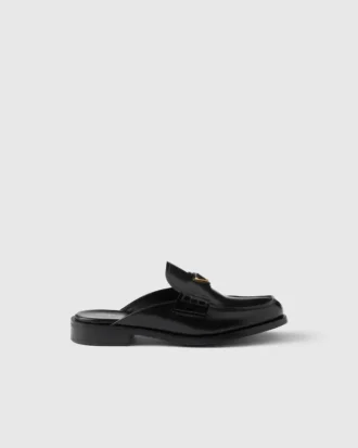 Mules de piel cepillada