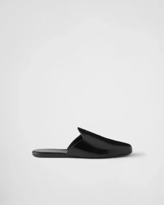 Mules de piel cepillada