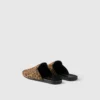 Mules de piel con estampado de leopardo