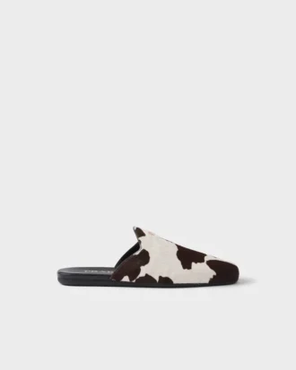 Mules de piel estampada Mules de piel estampada