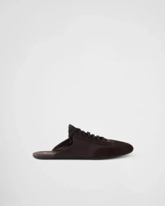 Mules de Re-Nylon y ante