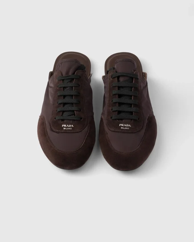 Mules de Re-Nylon y ante Mules de Re-Nylon y ante