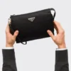 Neceser de Re-Nylon y piel Saffiano Neceser de Re-Nylon y piel Saffiano