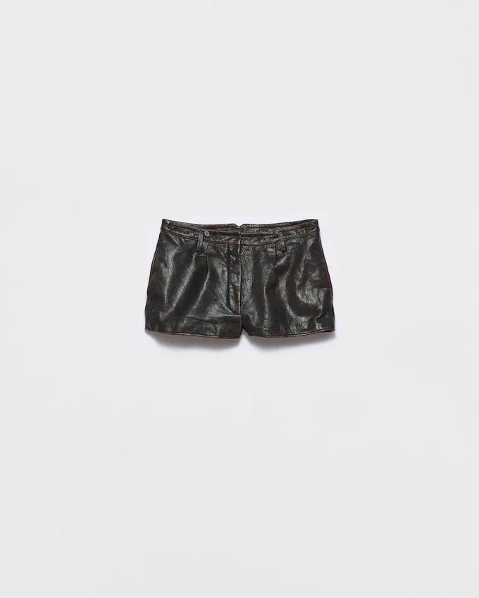 Pantalones cortos de cuero Pantalones cortos de cuero