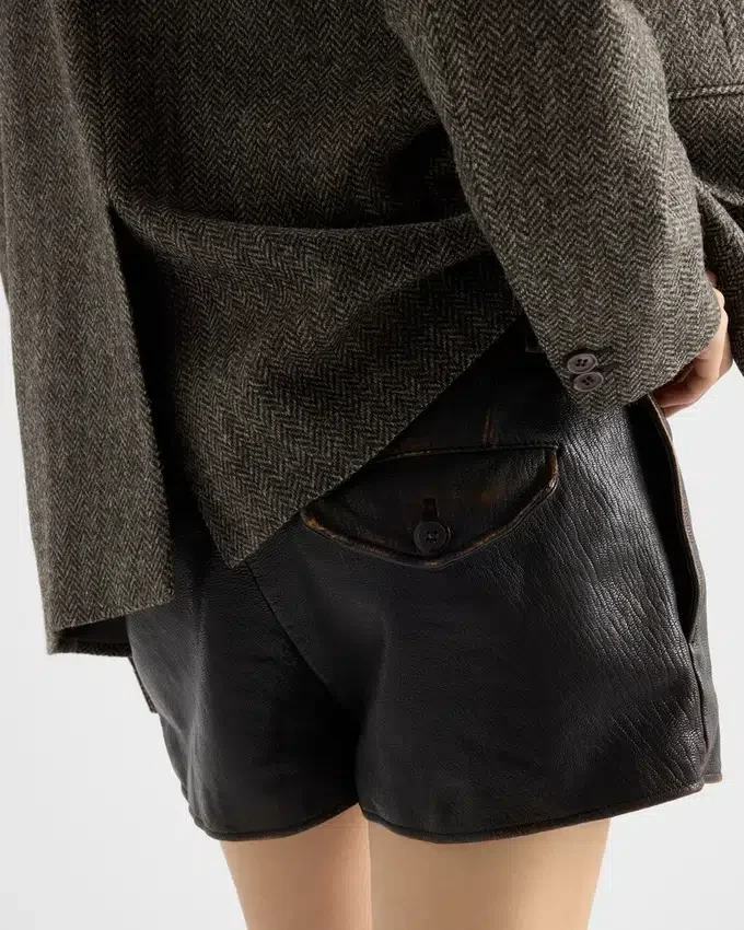 Pantalones cortos de cuero Pantalones cortos de cuero