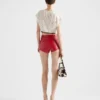 Pantalones culotte de piel napa Pantalones culotte de piel napa
