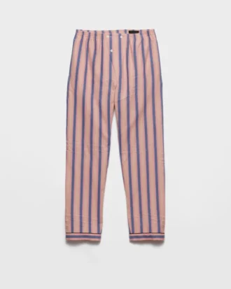 Pantalones de algodón a rayas