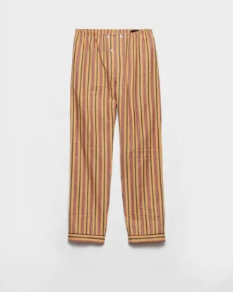 Pantalones de algodón a rayas