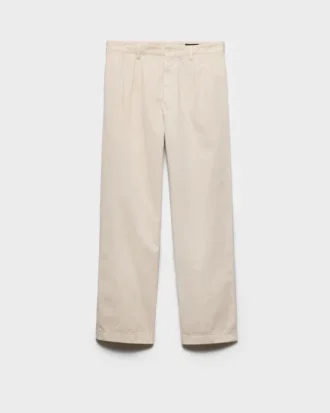 Pantalones de algodón de pierna ancha
