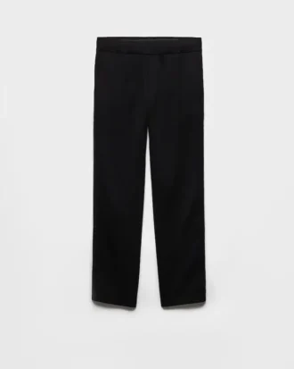 Pantalones de felpa de algodón con detalles de Re-Nylon