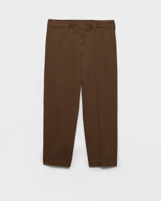 Pantalones de gabardina de algodón