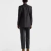 Pantalones de gabardina de lana con alfiler Pantalones de gabardina de lana con alfiler