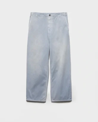 Pantalones de gabardina lavada Pantalones de gabardina lavada