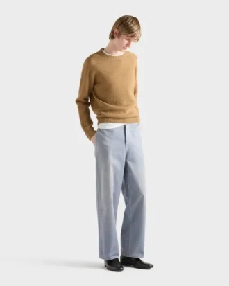 Pantalones de gabardina lavada Pantalones de gabardina lavada