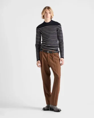 Pantalones de lana a rayas