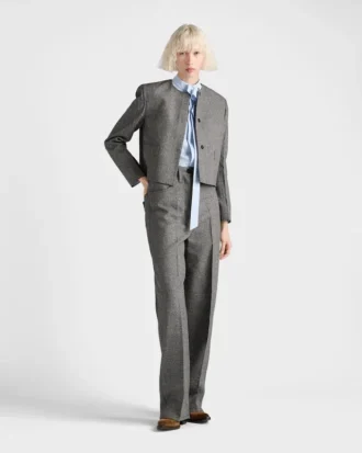 Pantalones de lana Moulina con estampado Príncipe de Gales