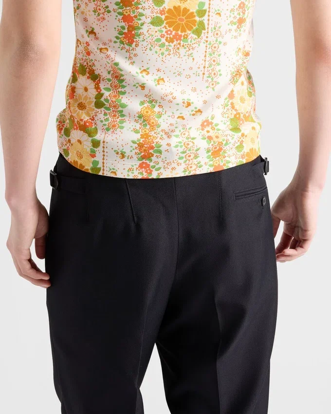 Pantalones de mezcla de lana Pantalones de mezcla de lana