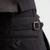 Pantalones de mezcla de lana con rayas Pantalones de mezcla de lana con rayas