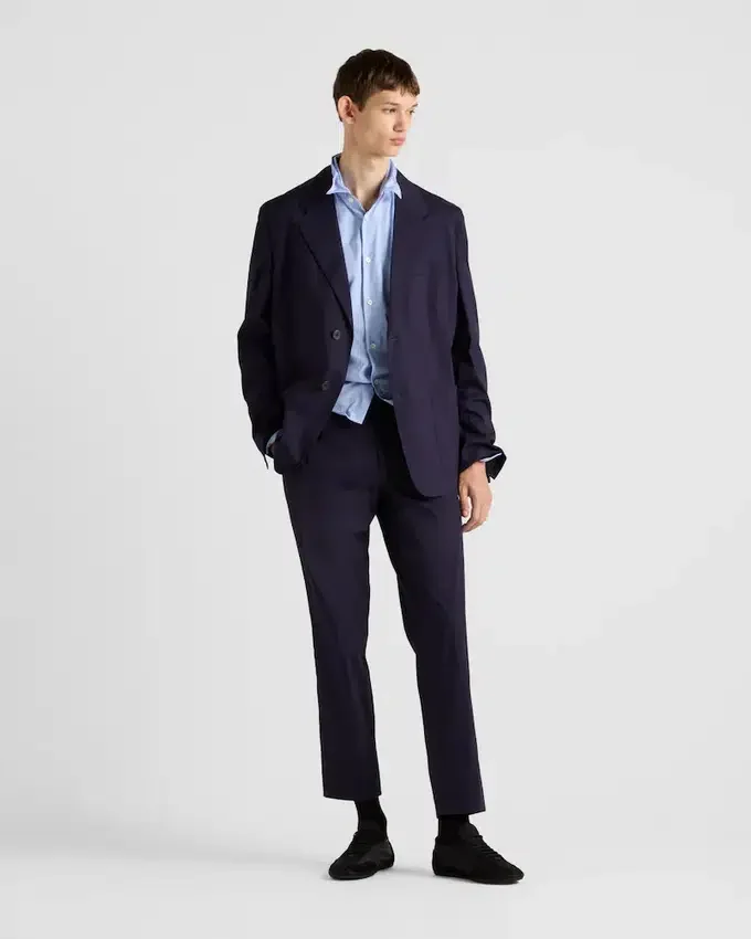 Pantalones de popelín elástico Pantalones de popelín elástico