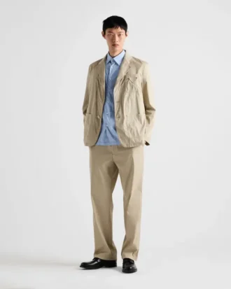 Pantalones de popelín elástico