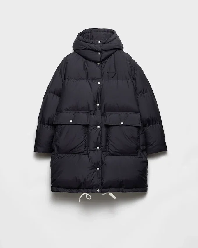 Parka de plumón de lona suave Parka de plumón de lona suave