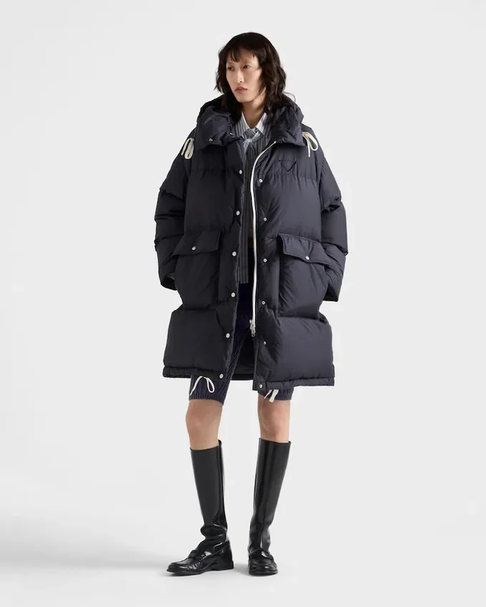 Parka de plumón de lona suave Parka de plumón de lona suave