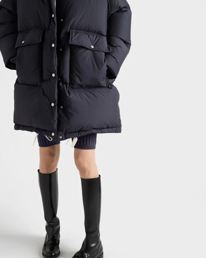 Parka de plumón de lona suave Parka de plumón de lona suave
