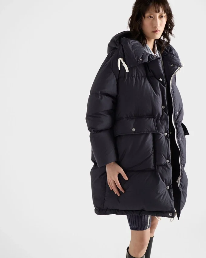 Parka de plumón de lona suave Parka de plumón de lona suave