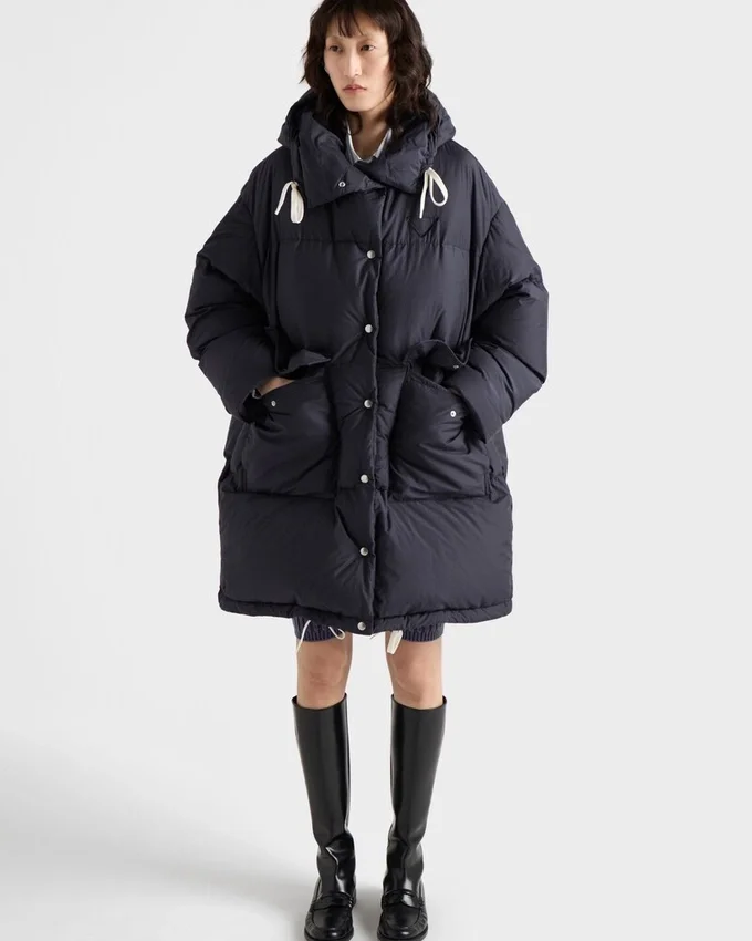 Parka de plumón de lona suave Parka de plumón de lona suave