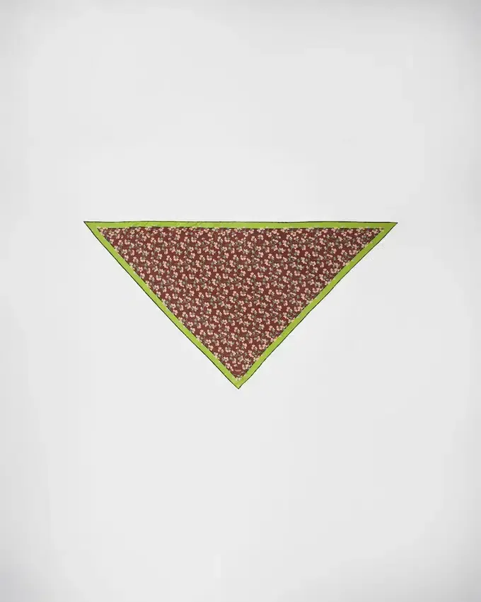 Pañuelo de sarga de seda estampado Pañuelo de sarga de seda estampado