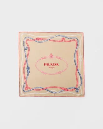 Pañuelo de sarga de seda estampado 55